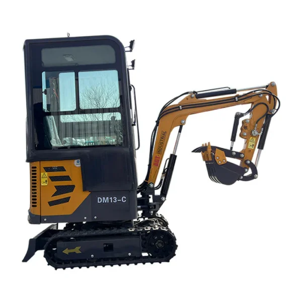 1 Ton, B&S Engine Mini Small Cab Excavator w/ Hydraulic Thumb & Swing Boom | AGT-DM13-C - Image 3