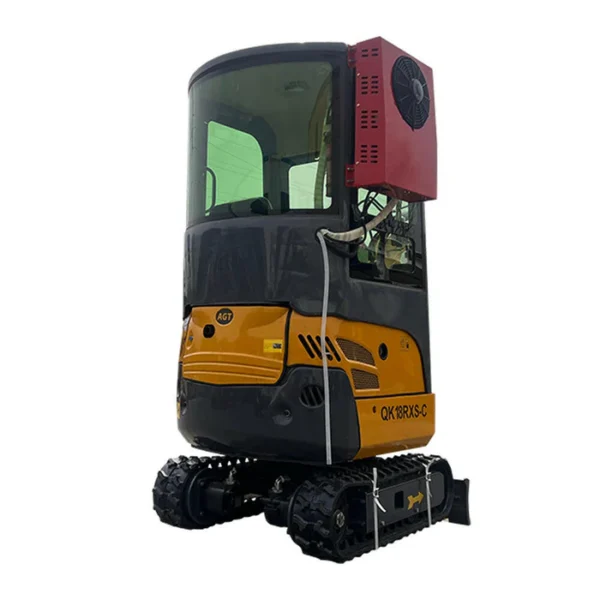 1-ton, Rato Engine Mini Excavator w/Air Conditioning & Enclosed Cab & Side Swing & Hydraulic Thumnb | AGT-QK18RXS-C - Image 4