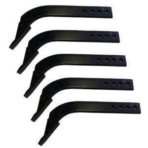 5 Pack 16” 3 Hole Box Blade Shank Scarifier Scraper Tooth with Replaceable Teeth