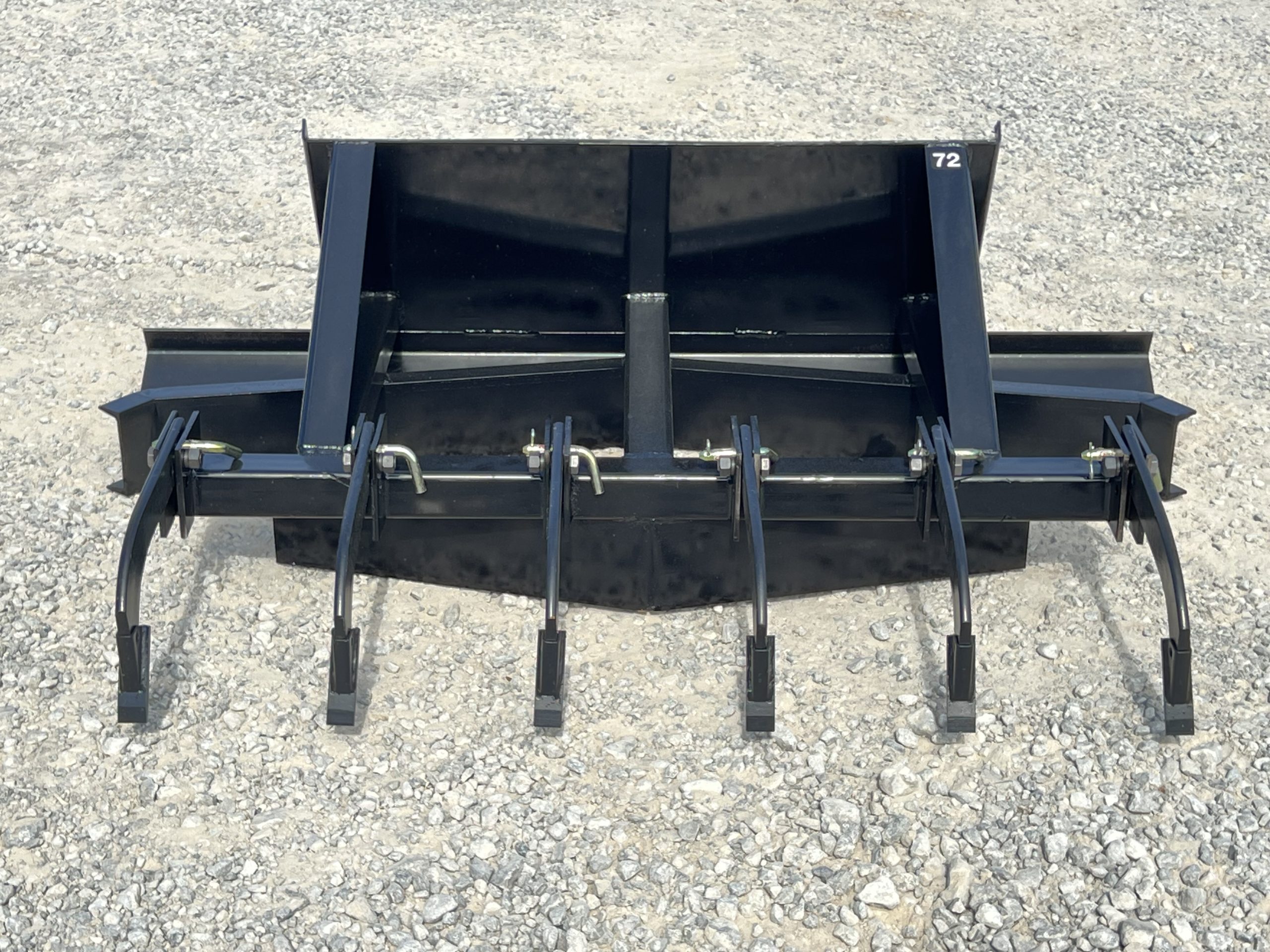 72″ Leveling Spreader Grading Bar Plane with Rippers Attachment Fits Skid Steer - Image 2