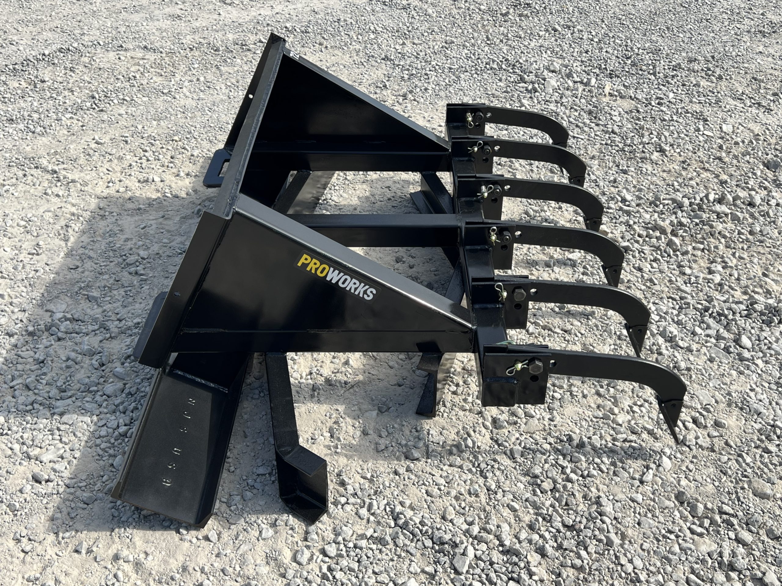 84″ Leveling Spreader Grading Bar Plane with Rippers Attachment Fits Skid Steer - Image 4