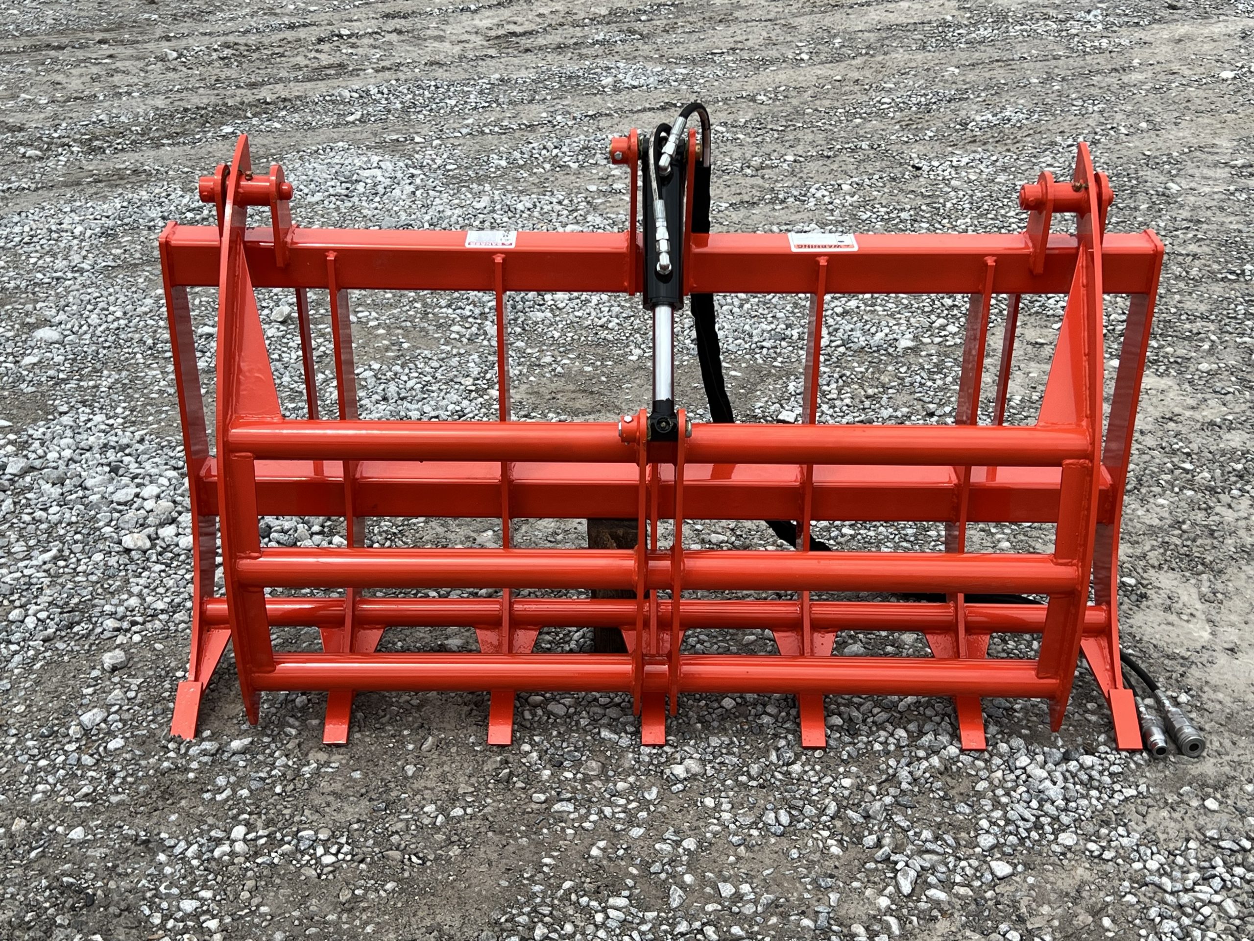 60″ Compact Tractor Root Rake Clam Grapple Attachment Fits Skid Steer Quick Attach - Image 2