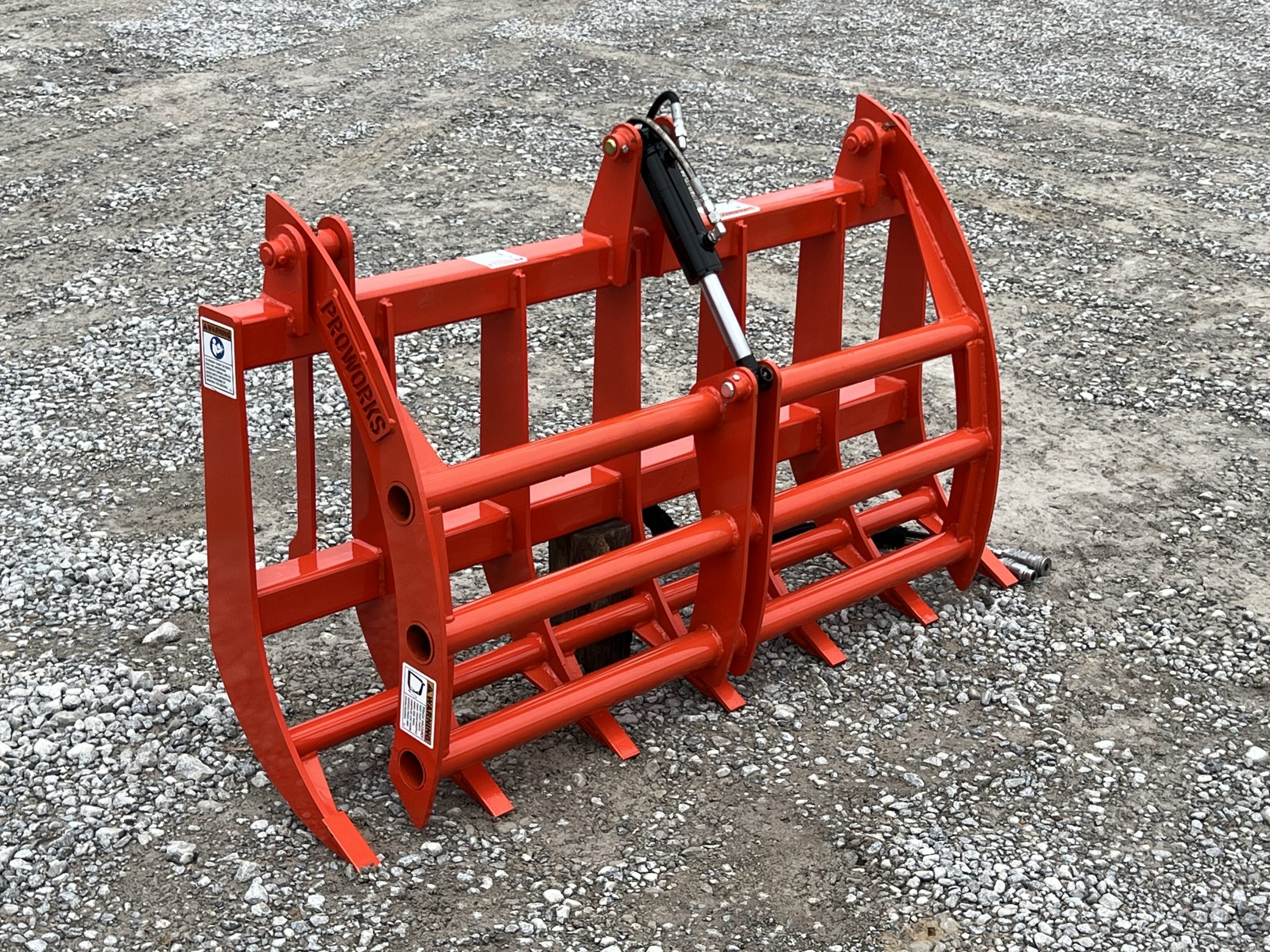 60″ Compact Tractor Root Rake Clam Grapple Attachment Fits Skid Steer Quick Attach - Image 13