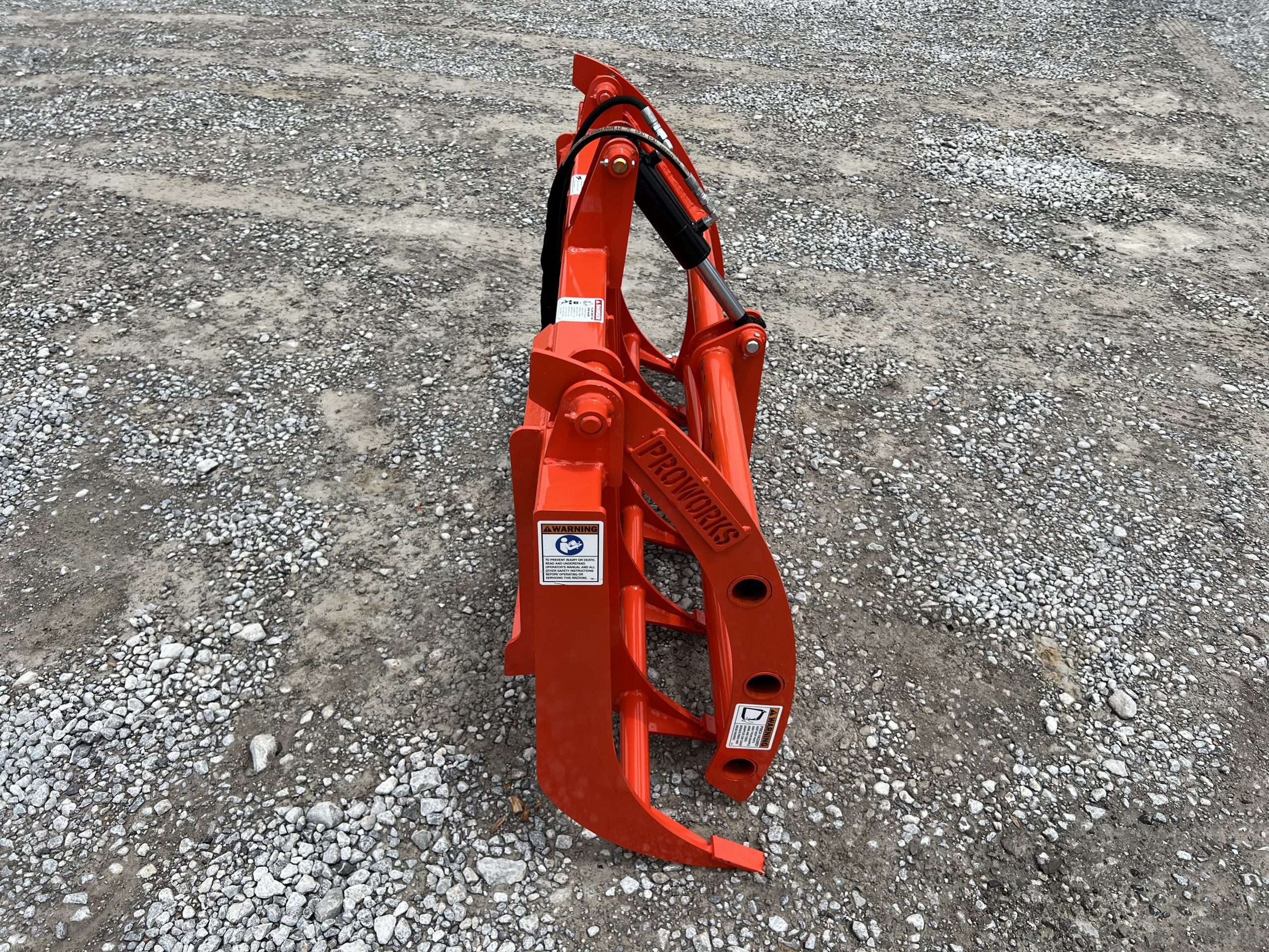 60″ Compact Tractor Root Rake Clam Grapple Attachment Fits Skid Steer Quick Attach - Image 3