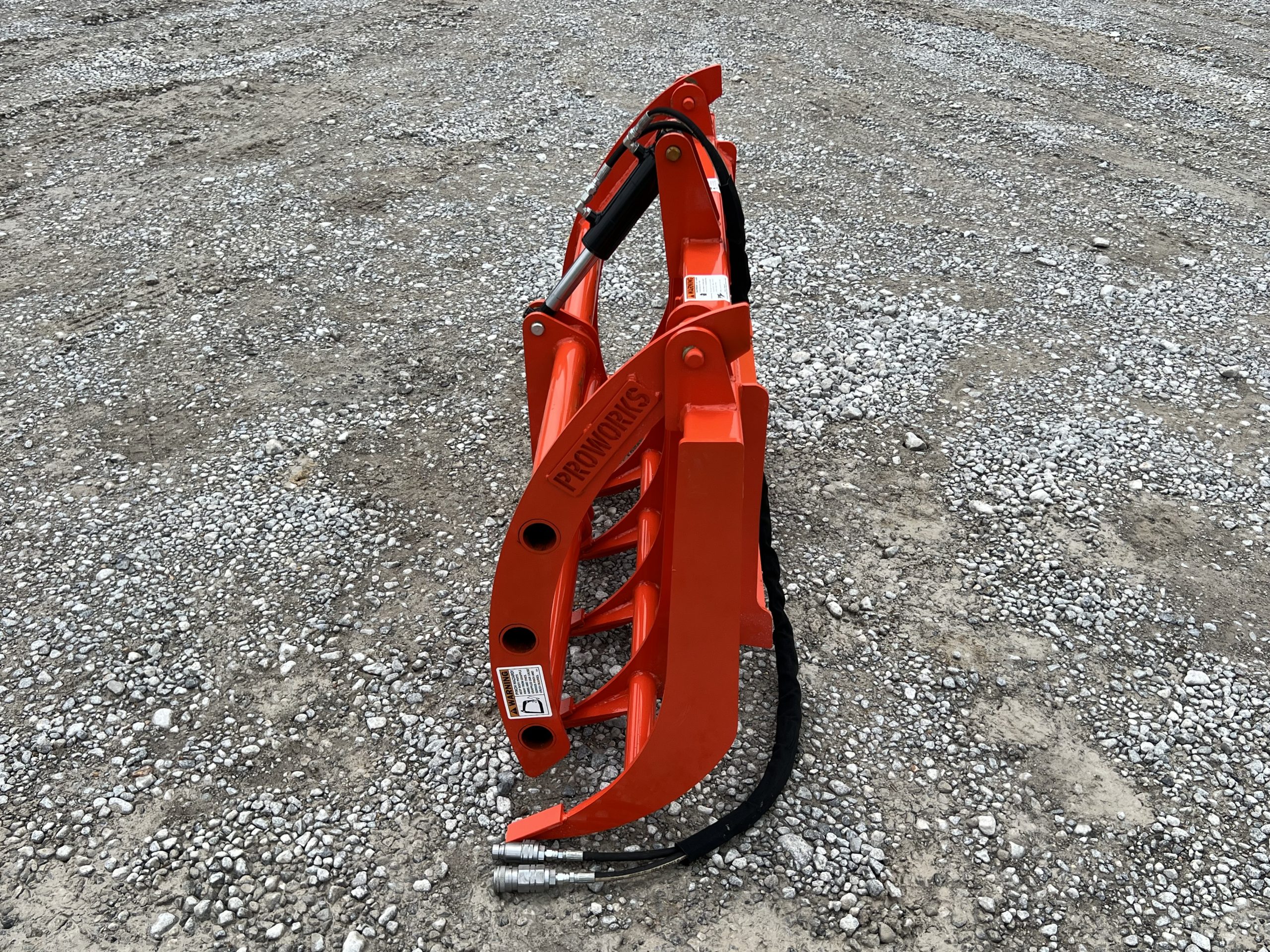 60″ Compact Tractor Root Rake Clam Grapple Attachment Fits Skid Steer Quick Attach - Image 7