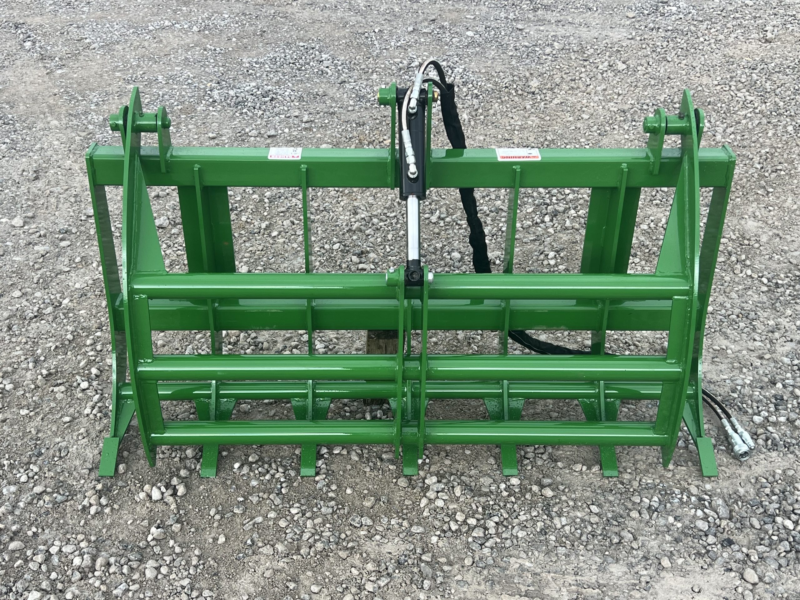 60″ Compact Tractor Root Rake Clam Grapple Fits John Deere Loader - Image 2