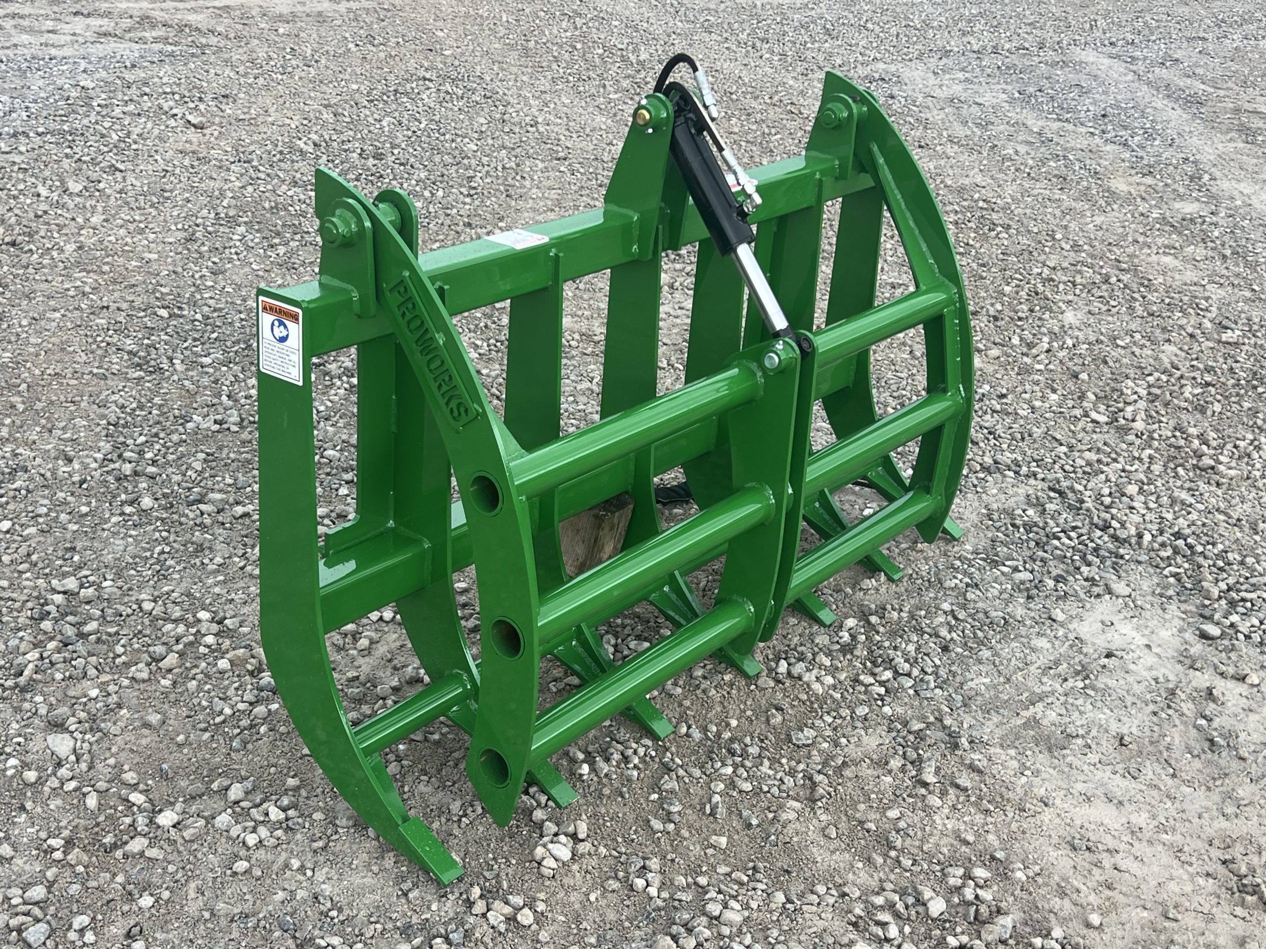60″ Compact Tractor Root Rake Clam Grapple Fits John Deere Loader - Image 3