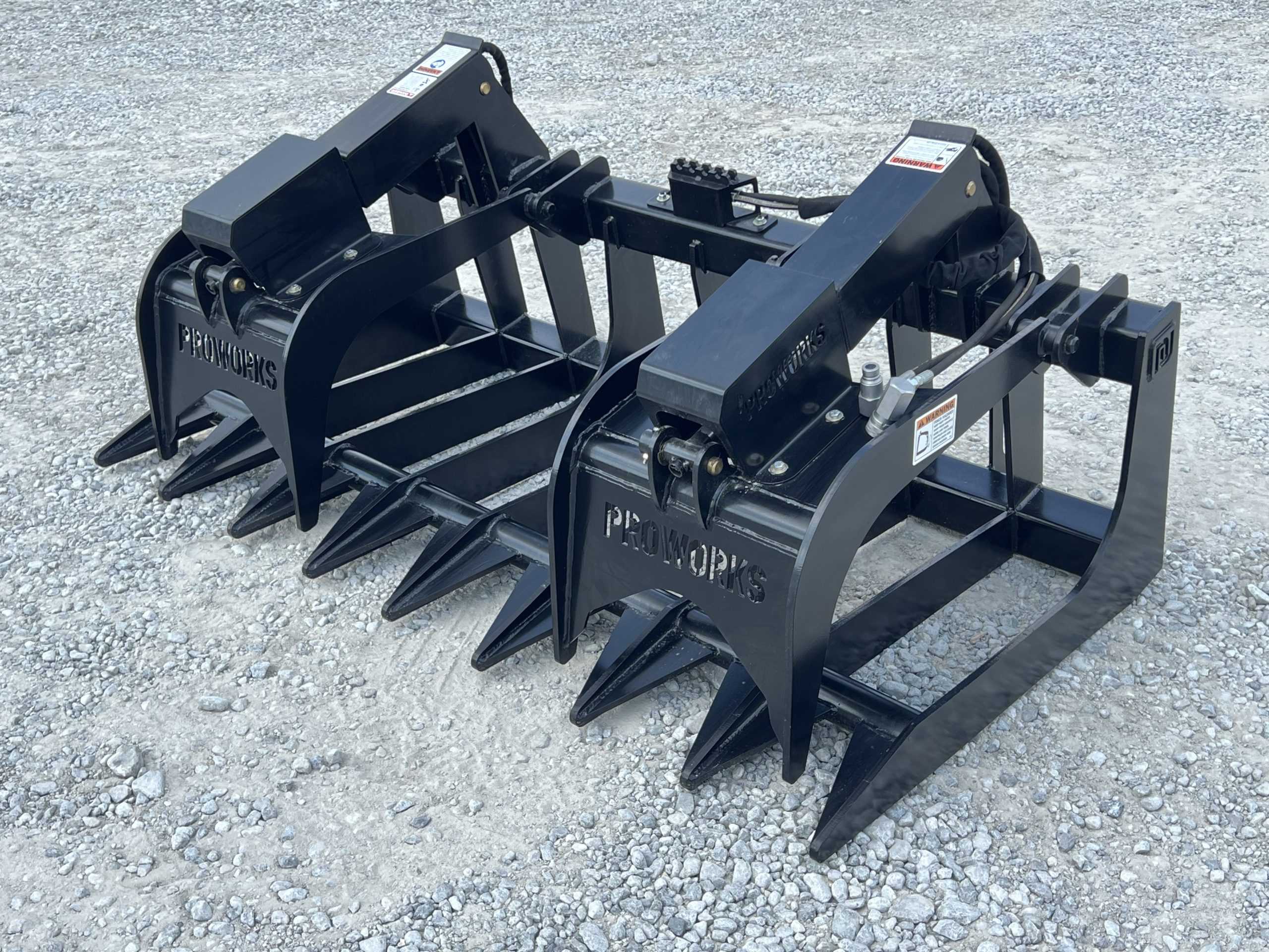 72″ Extreme Duty Root Rake Grapple Attachment Fits Skid Steer Quick Attach - Image 3