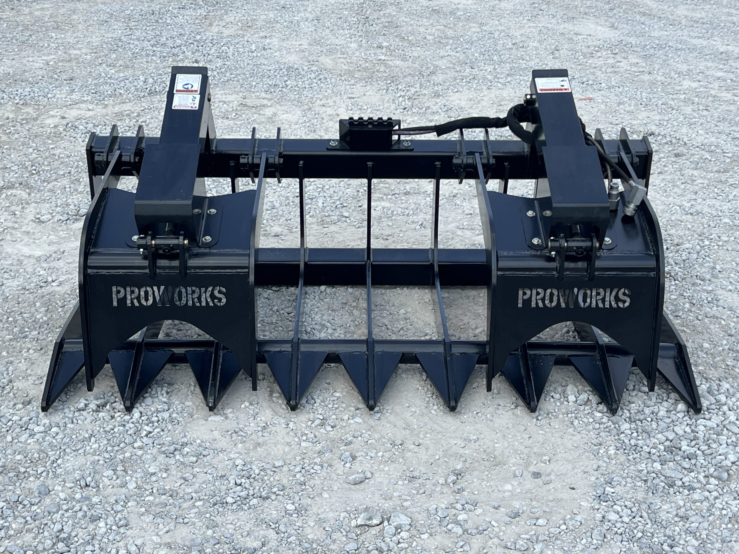 72″ Extreme Duty Root Rake Grapple Attachment Fits Skid Steer Quick Attach - Image 2