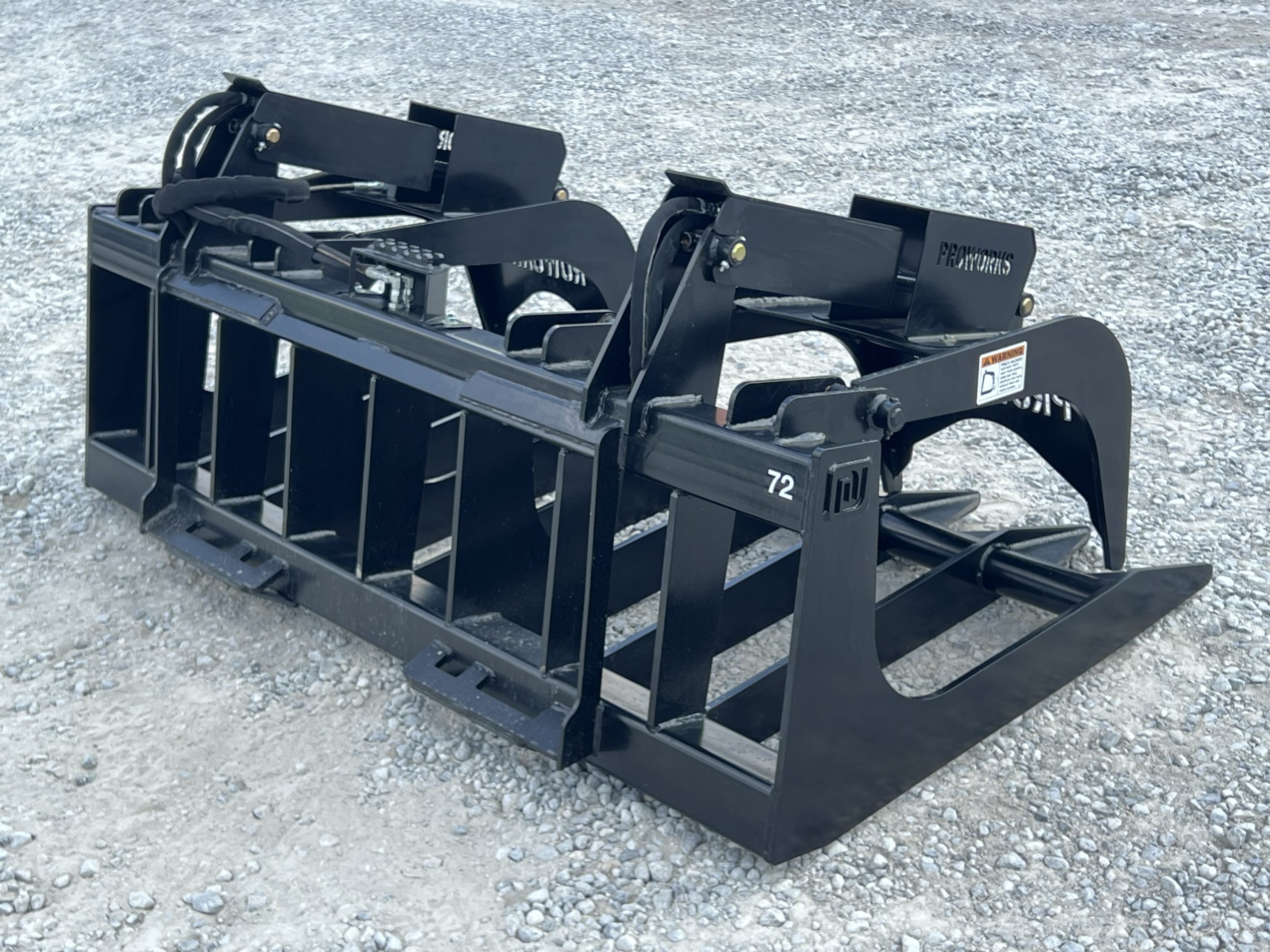 72″ Extreme Duty Root Rake Grapple Attachment Fits Skid Steer Quick Attach - Image 5