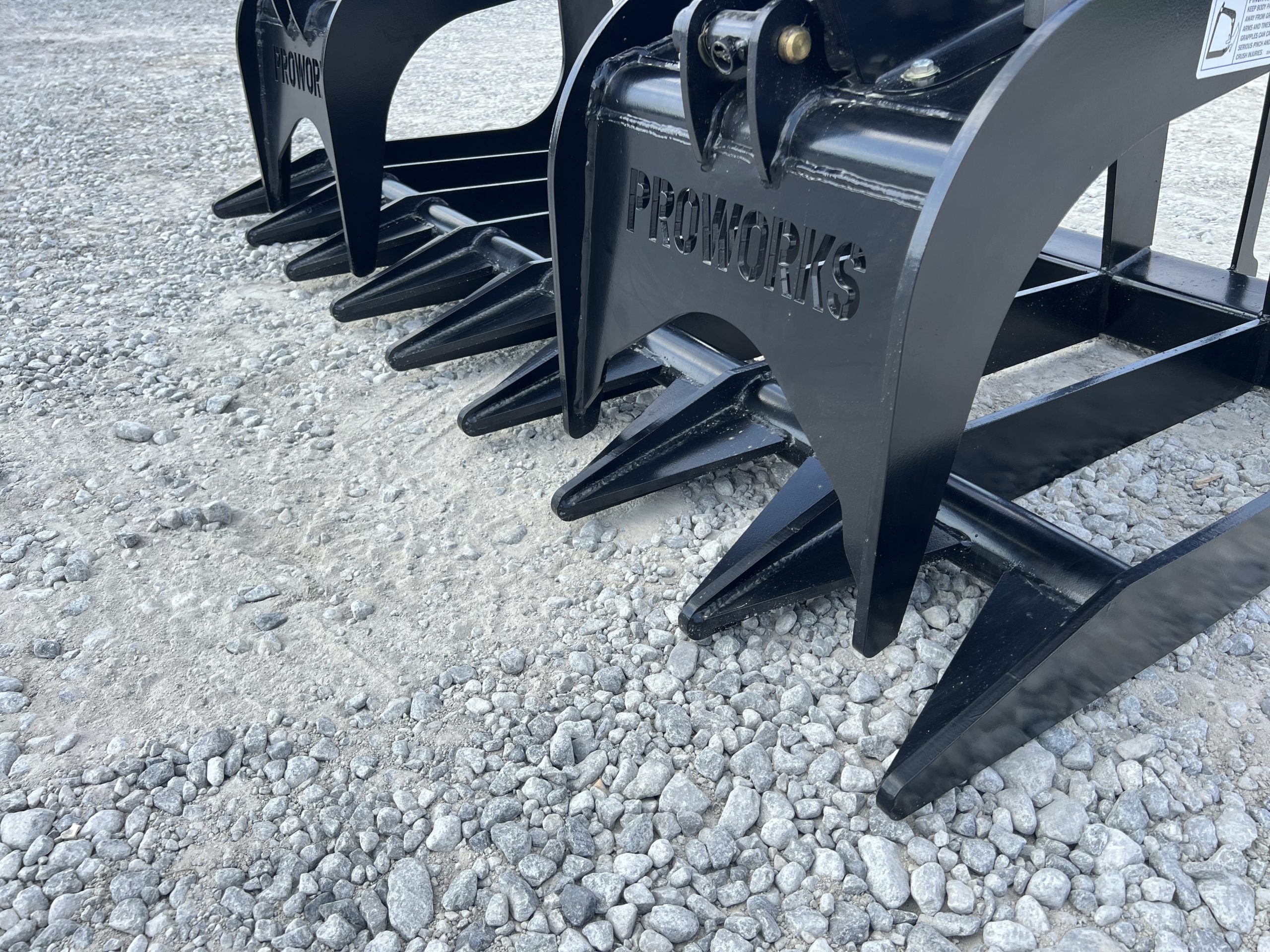 72″ Extreme Duty Root Rake Grapple Attachment Fits Skid Steer Quick Attach - Image 10