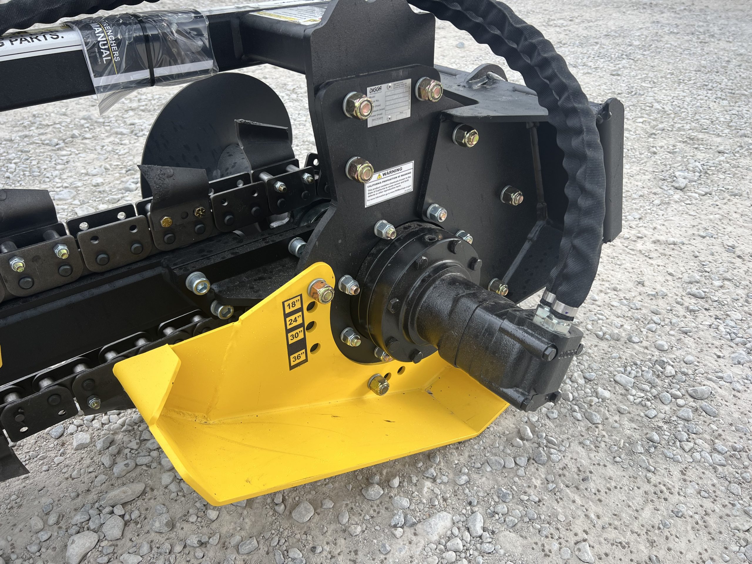 36″ x 6″ Digga Bigfoot Earth Trencher Attachment Fits Toro Dingo Mini Skid Steer - Image 9