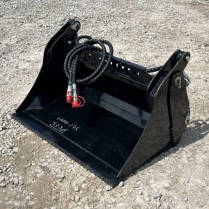 39″ 4-IN-1 Multi Purpose Smooth Bucket Attachment Fits Mini Skid Steer Universal