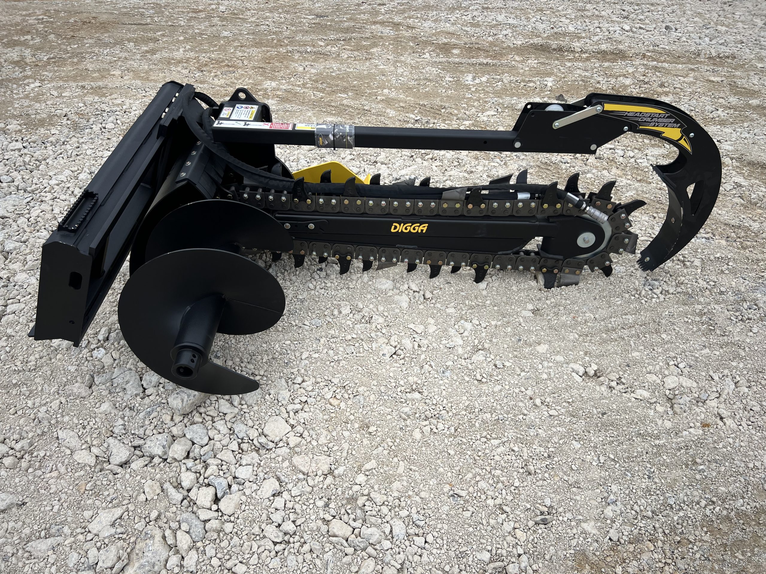 Digga 48″ x 6″ Bigfoot Combo Trencher Attachment Fits Skid Steer Quick Attach - Image 4