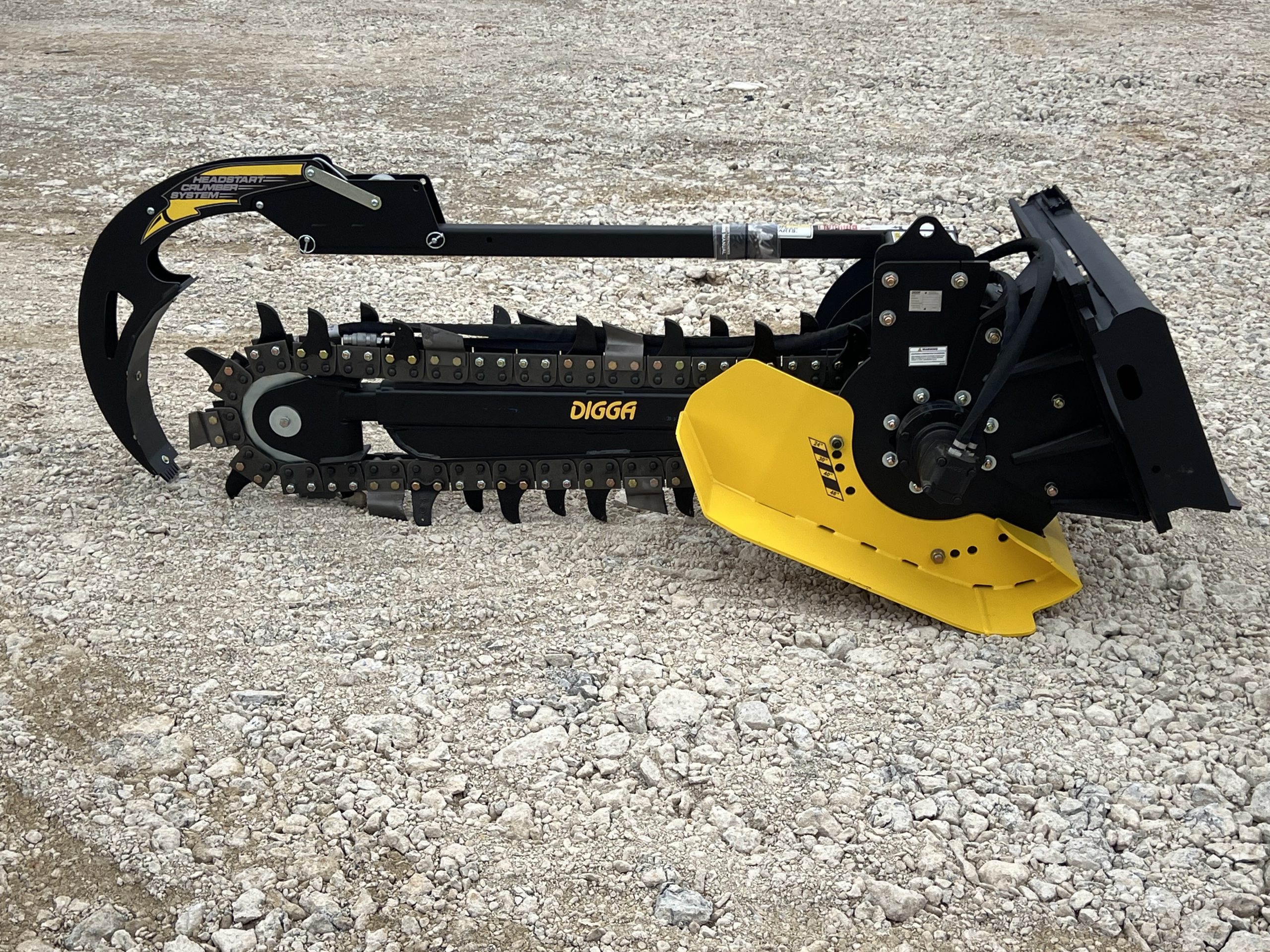 Digga 48″ x 6″ Bigfoot Combo Trencher Attachment Fits Skid Steer Quick Attach - Image 8