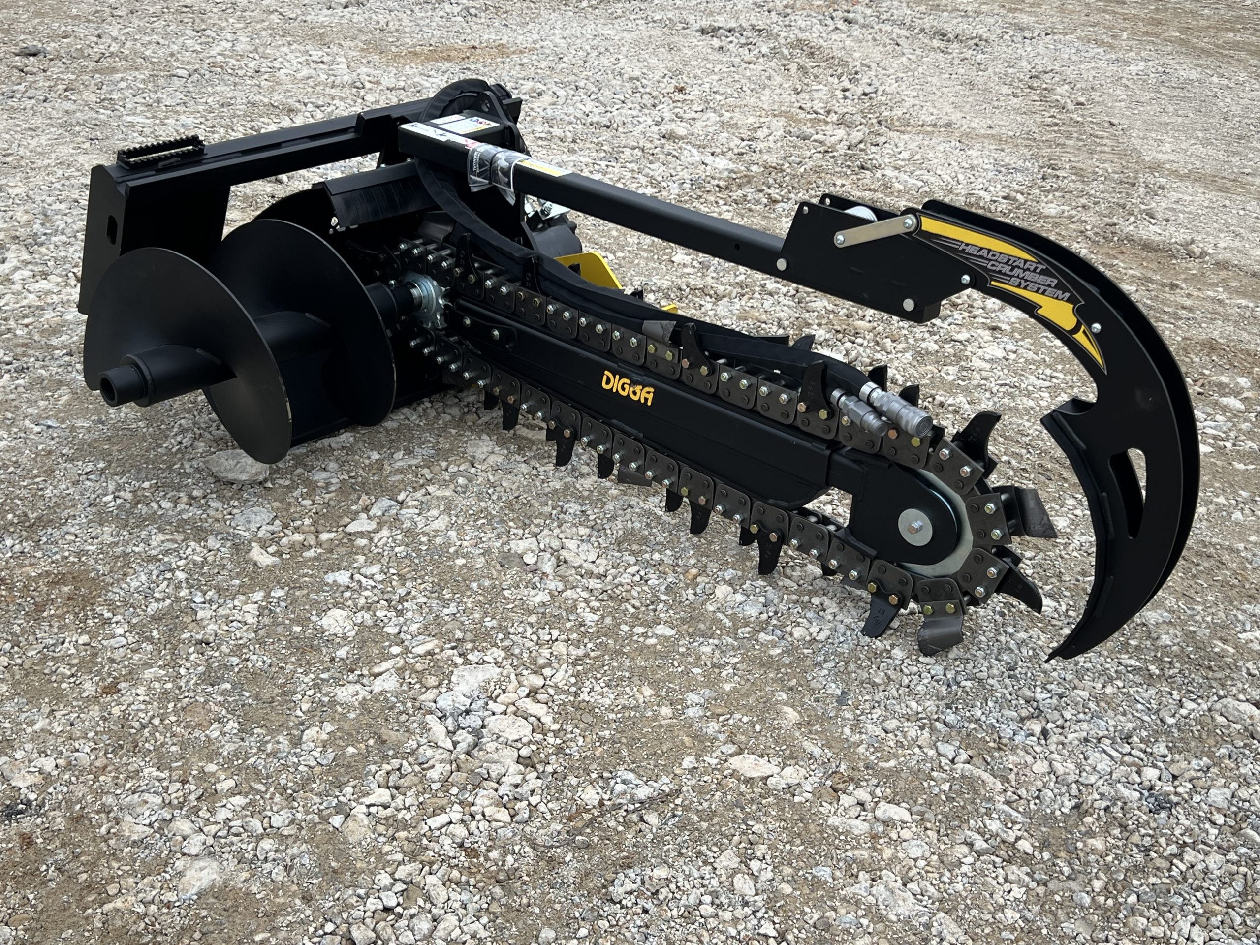 Digga 48″ x 6″ High Flow Bigfoot Combo Trencher Attachment Fits Skid Steer Quick Attach - Image 3