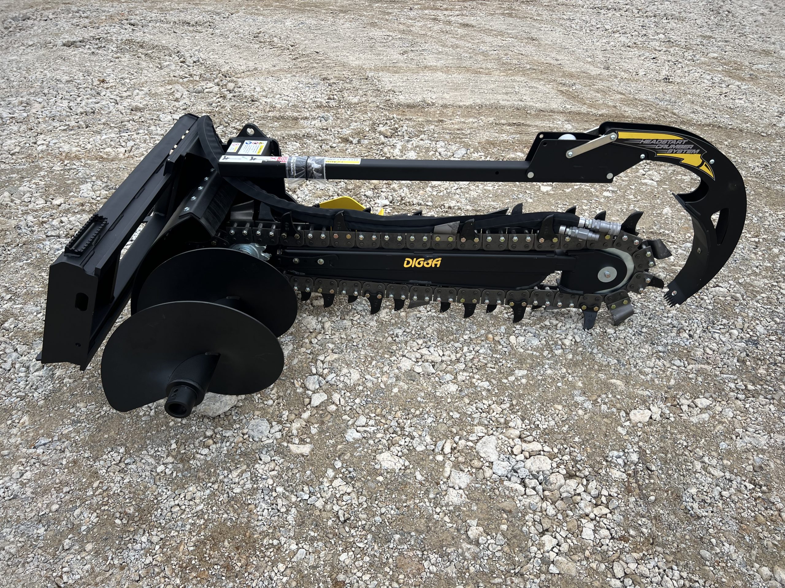 Digga 48″ x 6″ High Flow Bigfoot Combo Trencher Attachment Fits Skid Steer Quick Attach - Image 4