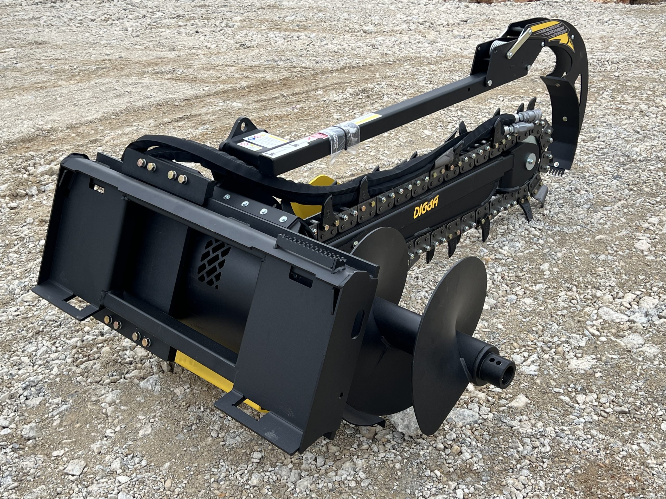 Digga 48″ x 6″ High Flow Bigfoot Combo Trencher Attachment Fits Skid Steer Quick Attach - Image 5