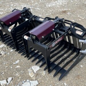 Virnig 60″ V30 Skeleton Rock Bucket Grapple Fits Compact Tractor Quick Attach