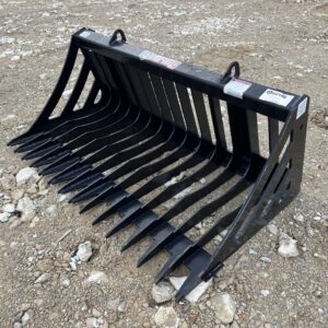 Virnig 48″ V30 Skeleton Rock Bucket Attachment Fits Compact Tractor Quick Attach