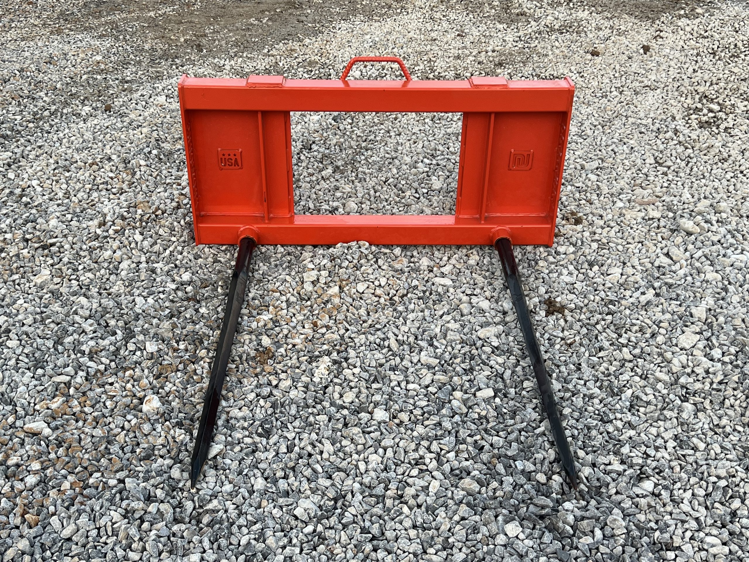 PROWORKS Dual Hay Spear Attachment Fits Skid Steer Quick Attach - Image 2