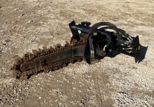 2021 CAT T112 48″ x 6″ Trencher Attachment Combo Chain Fits Skid Steer