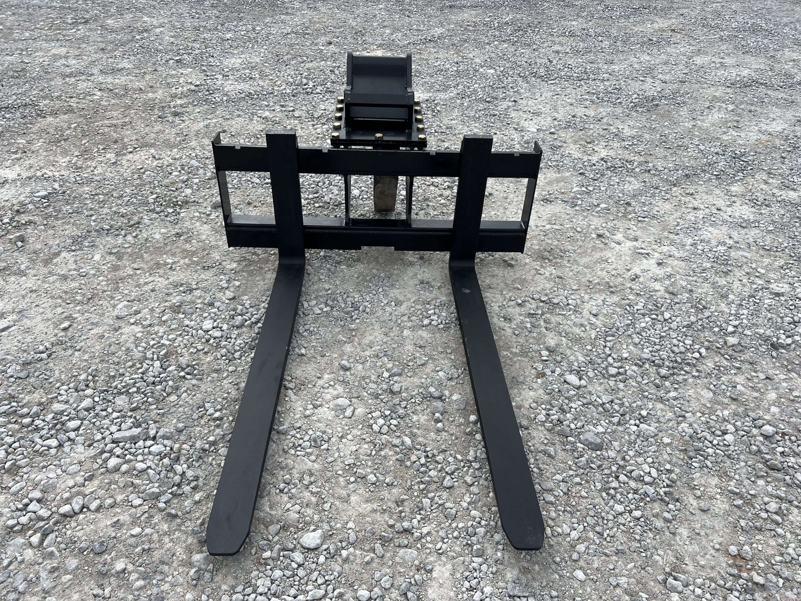 48″ 5,500 Pound Pallet Forks Attachment Fits Bobcat Quick X-Change Mini Excavator - Image 3