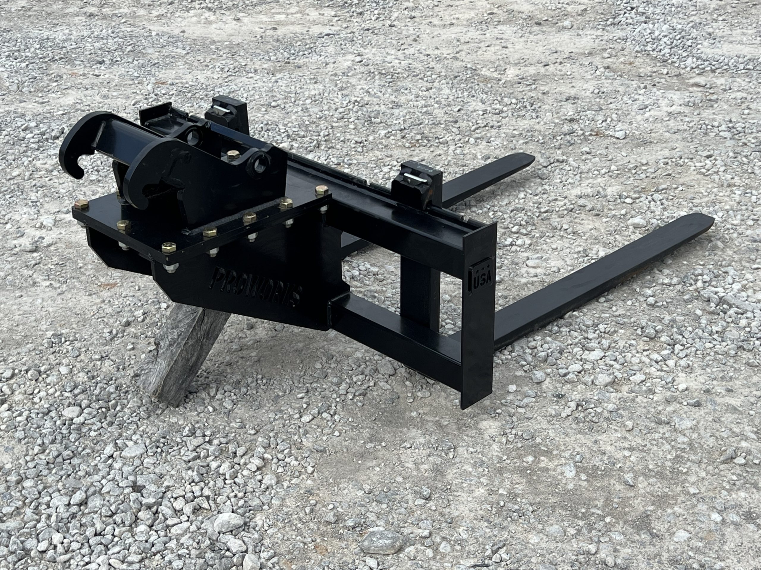 48″ 5,500 Pound Pallet Forks Attachment Fits Bobcat Quick X-Change Mini Excavator - Image 7