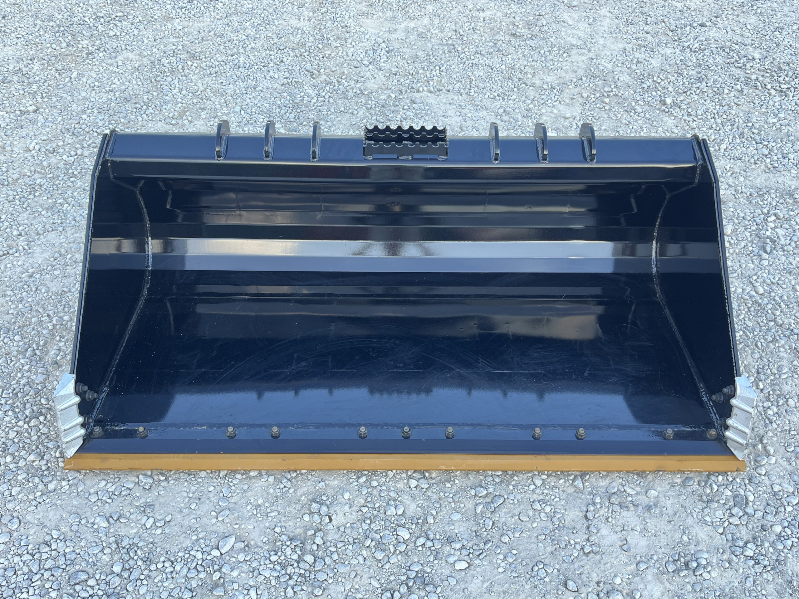 XHD 73″ Severe Duty Smooth Bucket with Bolt On Cutting Edge Fits Compact Track Loader - Image 2