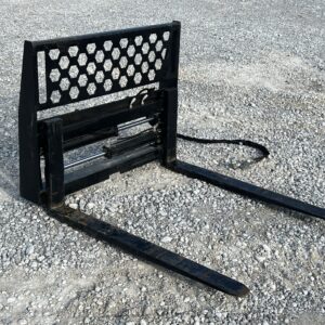48″ Hydraulic Pallet Forks Fork Positioner Fits Skid Steer Tractor Quick Attach