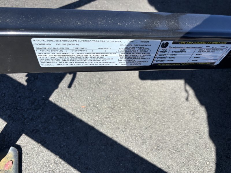 2025 Superior Trailers 6x12 Utility Landscape Trailer 3K GVWR - Image 8