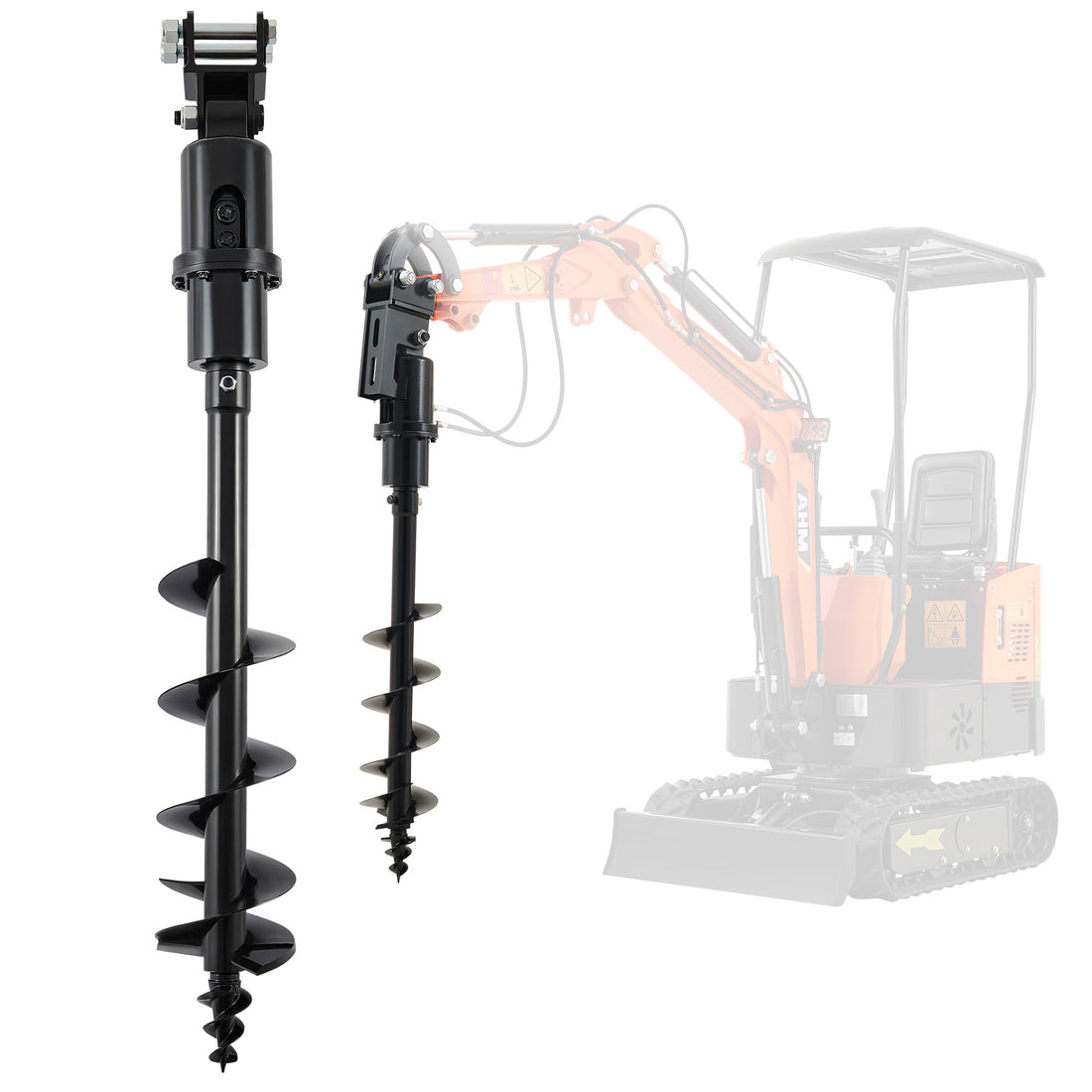 8" Hydraulic Auger Drill Attachment for Mini Excavator with 45" Depth Turn your mini excavator into a high-performance drilling solution with the Williams Tractors hydraulic auger drill attachment. Featuring a responsive 40–82 RPM operating speed, this attachment delivers efficient, consistent drilling for applications such as fence post installation, foundation work, tree planting, soil sampling, and more. Capable of drilling holes up to 8 inches in diameter and 45 inches deep, it provides versatile performance for a wide range of jobsite needs.